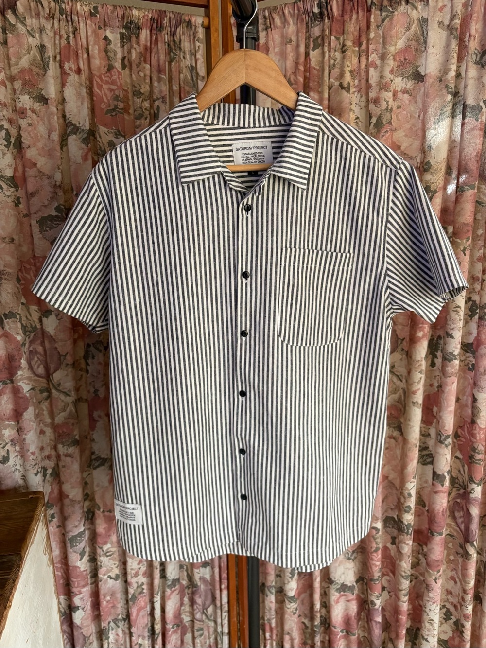 Black & White Stripe Short-Sleeve Shirt